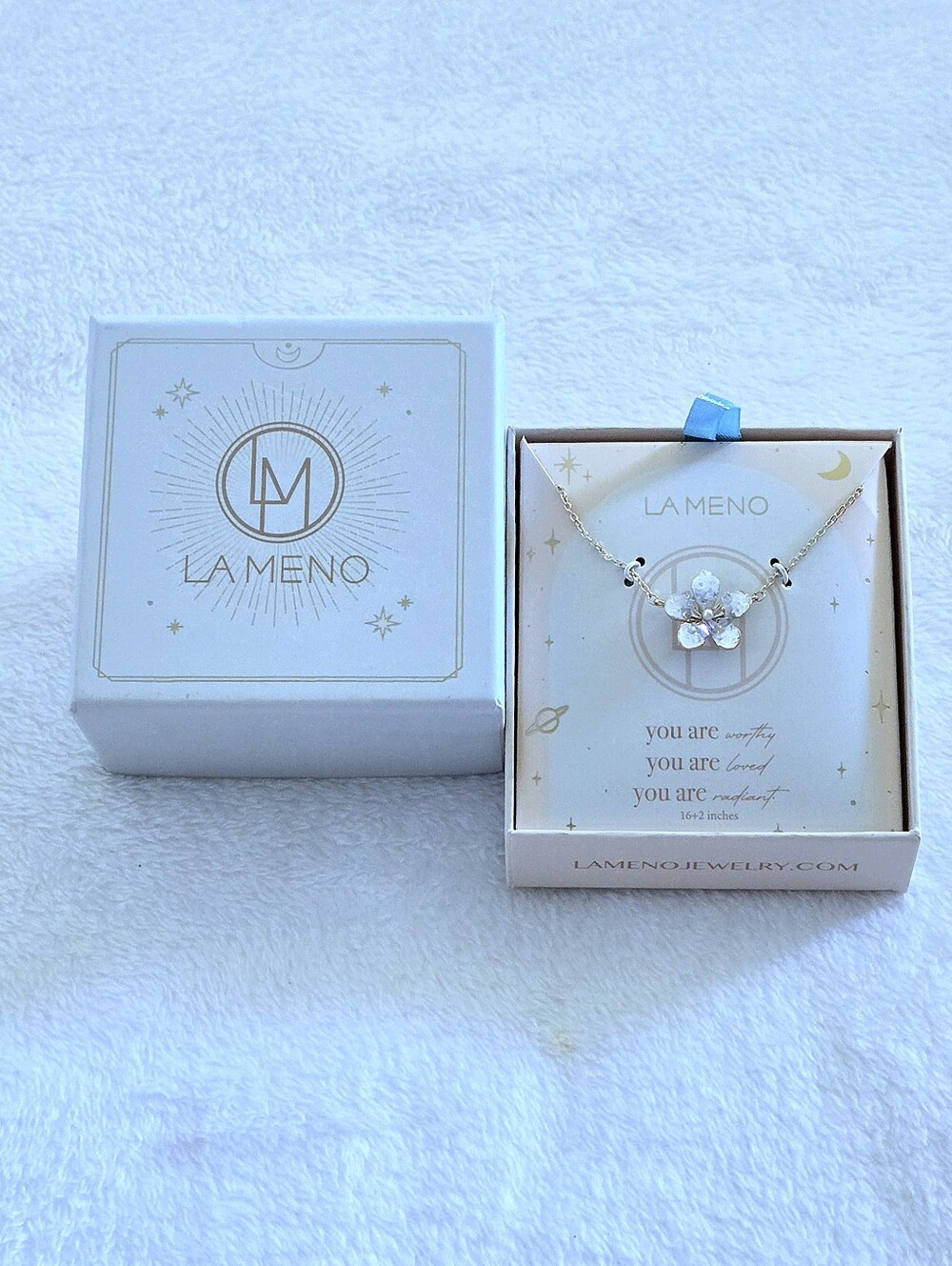 La Meno Stationary Druzy Flower🌸 Pendant Necklace - NIB - Picture 12 of 15